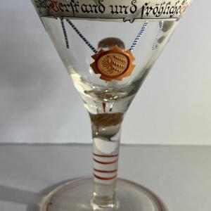Photo of Vintage German Handled Martini Celebration Glass 6-2/3" Tall in Very Good Preown