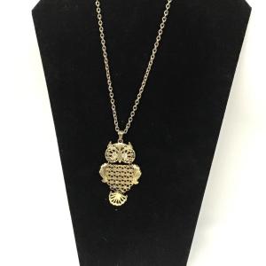 Photo of Gold toned owl necklace