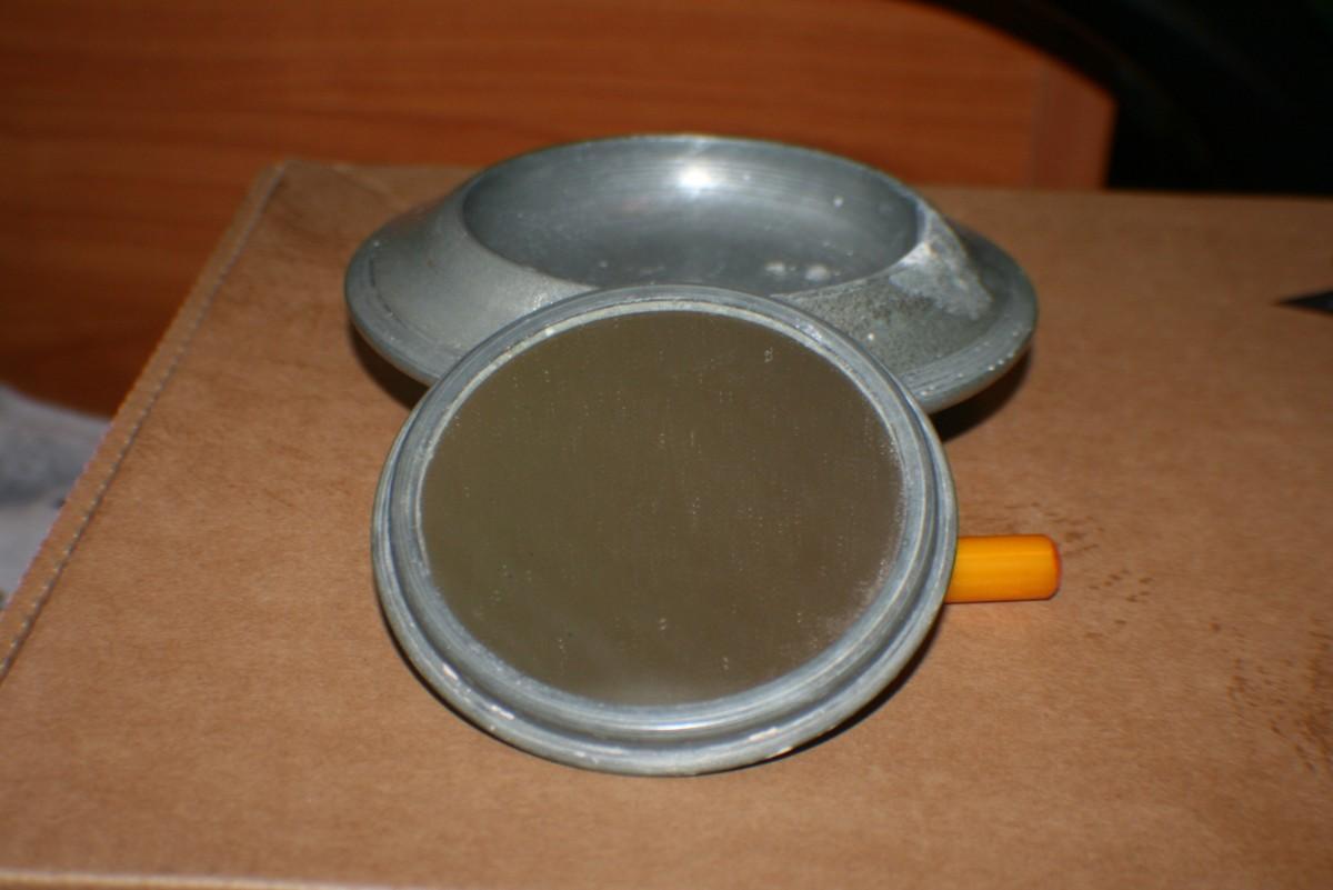 Photo 2 of Metal Shaving Bowl with Mirrored Cover
