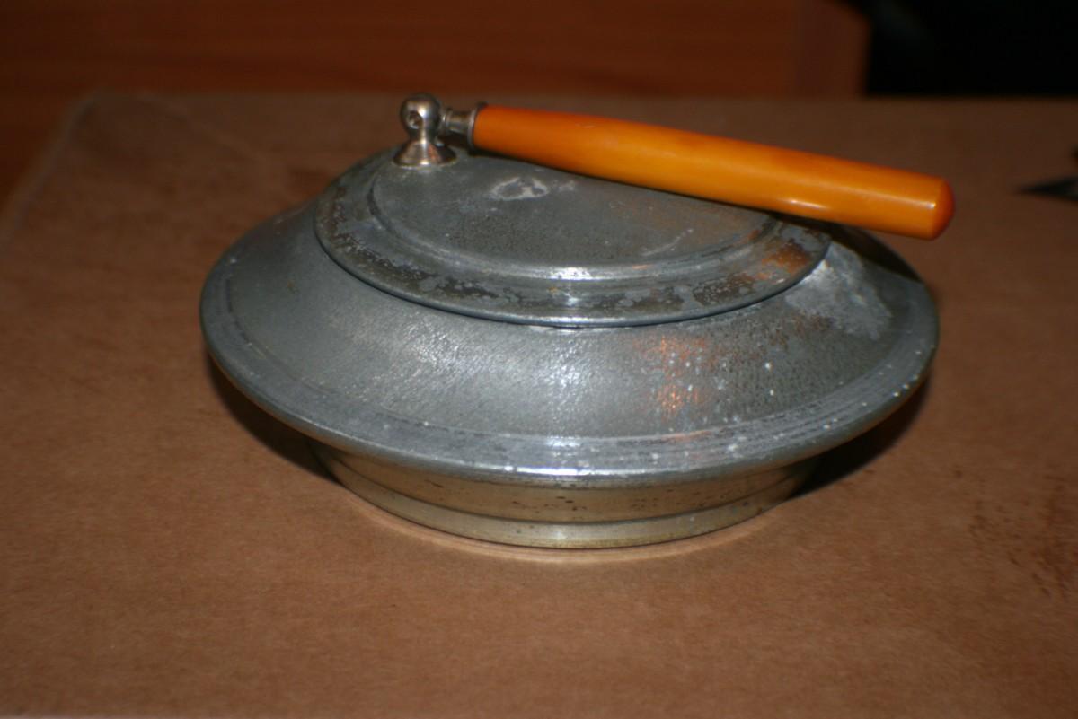 Photo 1 of Metal Shaving Bowl with Mirrored Cover
