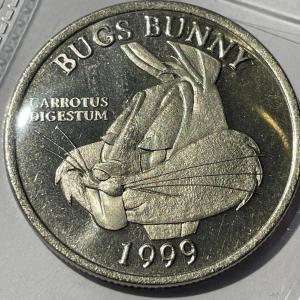 Photo of Bugs Bunny Carrotus Digestium 1999 That's All-Folks Warner Bros Movie Token in G