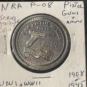 Photo of RARE NRA P-08 PISTOL SERIES LUGER COMMEMORATIVE MEDALLION COIN/MEDAL IKE DOLLAR 