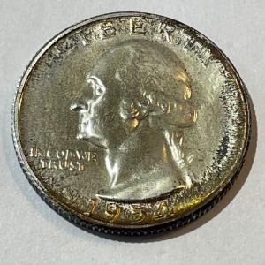 Photo of 1954-P PROOF Condition Toned Washington Silver Quarter as Pictured.