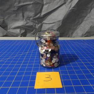 Photo of 1/2 Quart Jar with Vintage Buttons