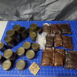 Photo of 1970 C Ration MRE Food and Cigarettes