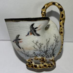Photo of Antique Japanese Kutani Mid-Late 1800's Sauce/Creamer Pitcher Size of a Coffee C