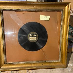 Photo of Antique Framed Vocalion Record "The Ship That Never Returned"/"The Great Titanic