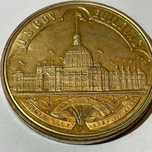 Photo of 1893 WORLDâ€™S COLUMBIAN EXPOSITION CHICAGO Treasury MEDAL-So-Called Dollar