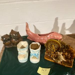 Photo of Lot of Vintage and MCM Collectible Planters