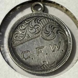 Photo of Vintage Early British Silver 3-Pence Love Token as Pictured. (Size Smaller than 