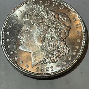 Photo of 1921-P NICE ORIGINAL CHOICE UNCIRCULATED MORGAN SILVER DOLLAR AS PICTURED.