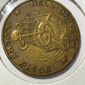 Photo of Vintage Scarce Lucky Teter Hell Drivers Lucky Medal/Token were only Available at