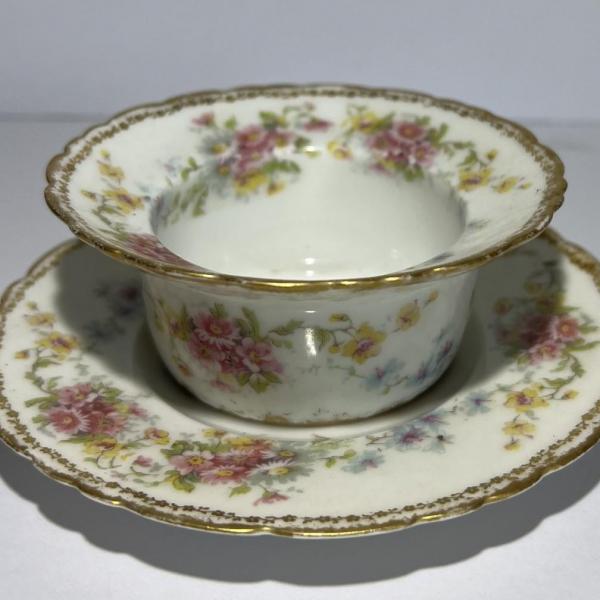 Photo of Vintage/Antique Theodore Haviland Limoges France Soup Bowl & Saucer as Pictured.