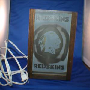Photo of Wooden Electric Redskins Lamp 