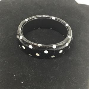 Photo of Black with white polka dots bracelet