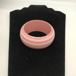 Photo of Pink and white striped bracelet