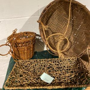Photo of Lot of Hanging and Decorative Baskets
