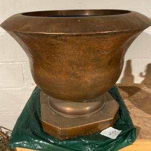 Photo of Large Copper-Toned Metal Planter