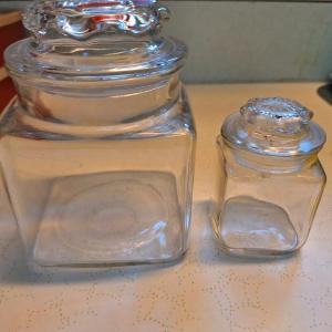Photo of 2 Glass Canisters