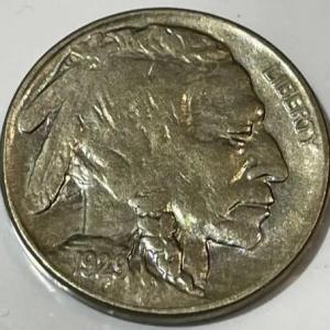 Photo of 1929-P Choice AU/UNC Condition Buffalo Nickel Coin as Pictured.