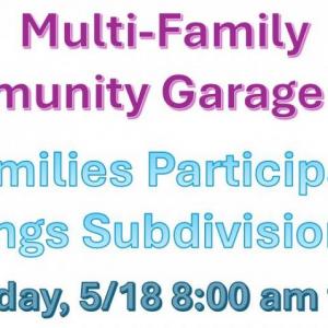 Photo of Multi-Family Garage Sale: 16 Families Participating!