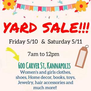 Photo of Yard Sale! Fri May 10 & Sat May 11