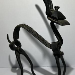 Photo of Vintage Artisan Metal Artwork Deer Sculpture Figurine Made with Sheers, Files, P