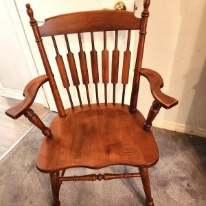 Photo of Lot #82 Tell City Solid Maple Arrow Back Armchair