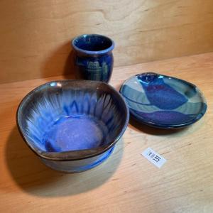 Photo of Blue and green pottery set