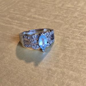 Photo of Sterling Silver and Aquamarine Ring