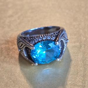 Photo of Sterling Silver & Aquamarine Ring