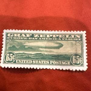 Photo of U.S. #C13 Mint - 1930 65c Graf Zeppelin M LH part OG