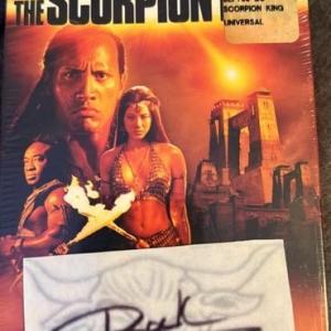 Photo of Scorpion King featuring The Rock first movie Autographed coa