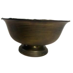 Photo of Vintage Brass Compote Bowl Vase Centerpiece Made in India