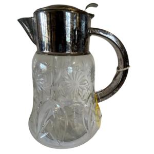 Photo of Unusual 1960s Vine-Etched Cut Crystal Cocktail Cooling Jug