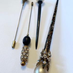 Photo of Antique Hat Pin Stick Pins Lot