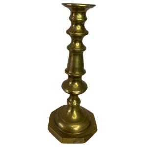Photo of Vintage Mid-Century Solid Brass English Traditional Candlestick