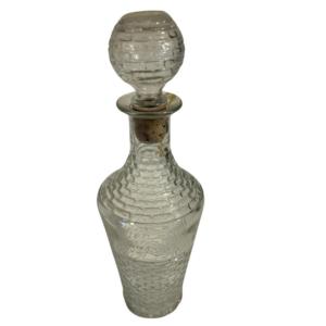 Photo of Vintage Lead Crystal Teardrop Decanter with Marking L-9777