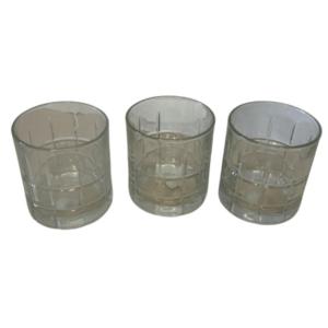 Photo of Vintage Anchor Hocking Crystal Double Old Fashion Glasses – Set of 3