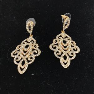 Photo of Rose gold toned fashion earrings