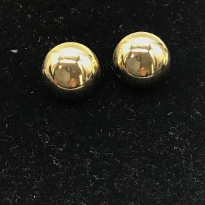 Photo of Gold toned round earrings