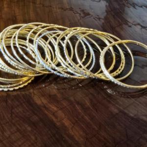 Photo of Gold Tone Bangle Bracelets