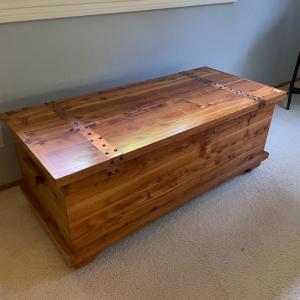 Photo of Cedar lined chest with copper details