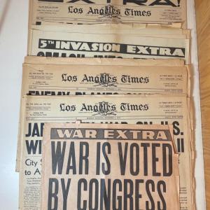 Photo of World War 2 newpapers