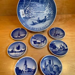 Photo of Denmark plates - 1 large and 7 small plates