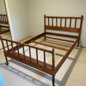 Photo of Full size antique spindle bed