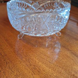 Photo of 24% Lead crystal 3- footed bowl