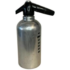 Photo of Vintage 1950s American Soda King Chrome and Glass Siphon Seltzer Water Bottle