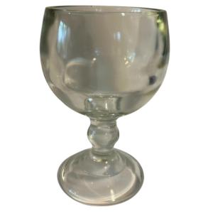Photo of Vintage Clear Jumbo Goblet with Thick Rim & Footed Base