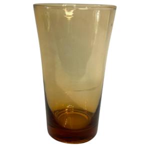 Photo of Vintage 1960s American Hand-Blown Amber Glass Tumbler